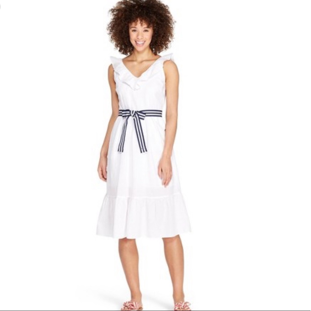 Vineyard Vines for Target XS white midi dress